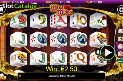 Οθόνη3. Miss Midas Dice Κουλοχέρης