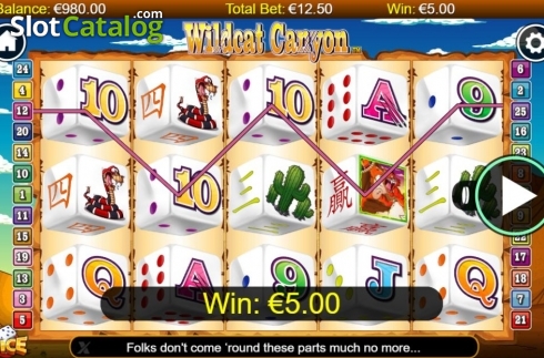 Οθόνη3. Wildcat Canyon Dice Κουλοχέρης