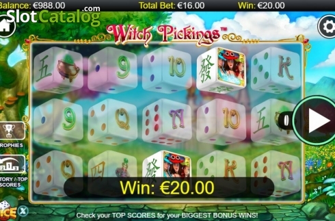 Οθόνη3. Witch Pickings Dice Κουλοχέρης