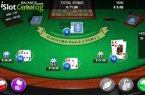 Οθόνη3. Blackjack Pro MH Portuguese Κουλοχέρης