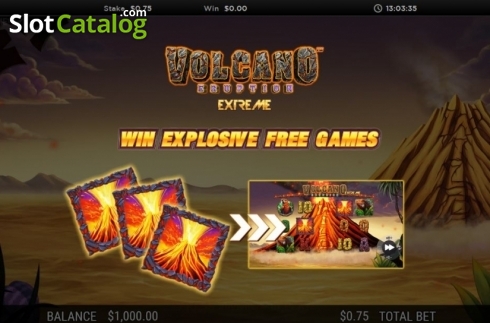 Οθόνη3. Volcano Eruption Extreme Κουλοχέρης