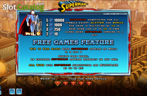 Πίνακας πληρωμών 1. Superman (NextGen) Κουλοχέρης