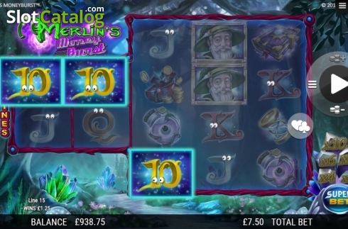 Οθόνη4. Merlin's Money Burst Κουλοχέρης 