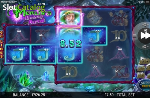Οθόνη5. Merlin's Money Burst Κουλοχέρης 