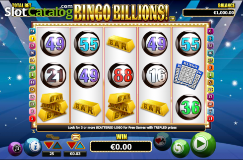 Ροδέλες. Bingo Billions Κουλοχέρης