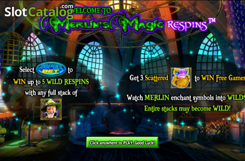Χαρακτηριστικά παιχνιδιού 1. Merlin's Magic Respins Κουλοχέρης