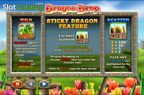 Πίνακας πληρωμών 1. Dragon Drop (NextGen) Κουλοχέρης