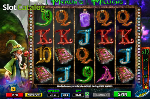 Ροδέλες. Merlin's Millions Superbet Κουλοχέρης