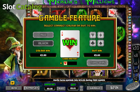 Διπλασιάστε. Merlin's Millions Superbet Κουλοχέρης