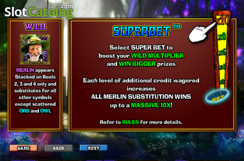 Πίνακας πληρωμών 1. Merlin's Millions Superbet Κουλοχέρης