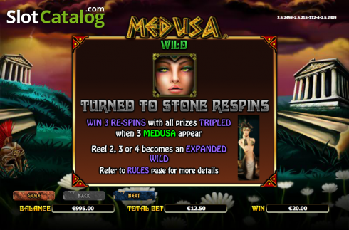 Πίνακας πληρωμών 1. Medusa (NextGen) Κουλοχέρης