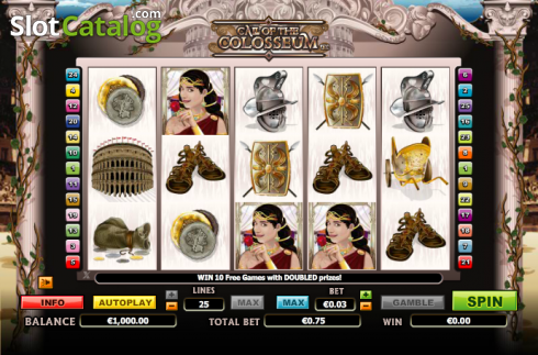 Ροδέλες. Call Of The Colosseum Κουλοχέρης