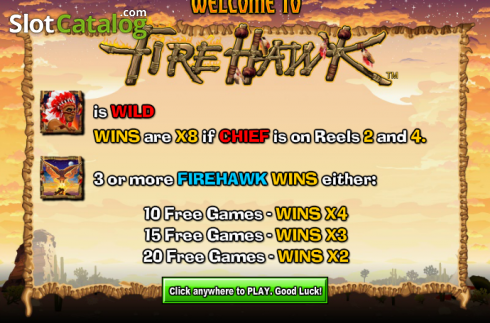 Τα χαρακτηριστικά του παιχνιδιού. Fire Hawk Κουλοχέρης 