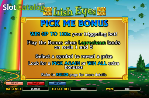 Πίνακας πληρωμών 2. Irish Eyes Κουλοχέρης