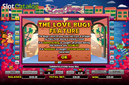 Παιχνίδι μπόνους 1. Love Bugs Κουλοχέρης