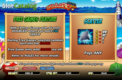 Πίνακας πληρωμών 2. Shaaark! Superbet Κουλοχέρης