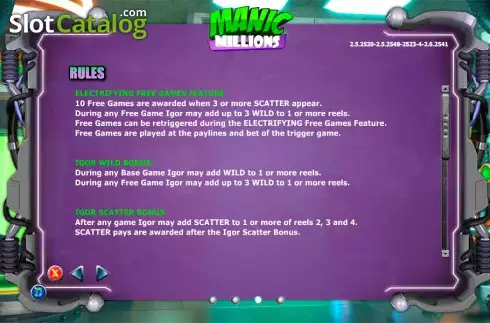 Οθόνη4. Manic Millions Κουλοχέρης