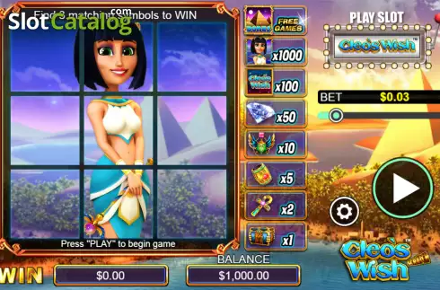 Οθόνη2. Scratch Cleo's Wish Κουλοχέρης