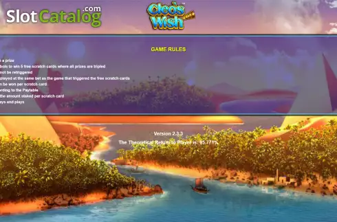 Οθόνη5. Scratch Cleo's Wish Κουλοχέρης