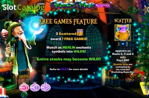 Οθόνη3. Merlins Magic Respins Christmas Κουλοχέρης