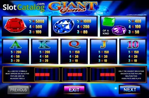 Οθόνη2. Giant Gems Κουλοχέρης