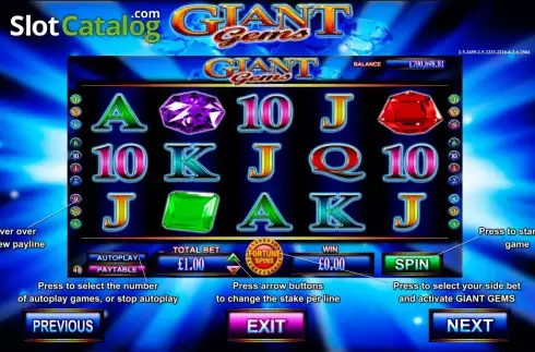 Οθόνη3. Giant Gems Κουλοχέρης