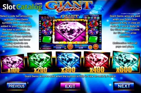 Οθόνη4. Giant Gems Κουλοχέρης
