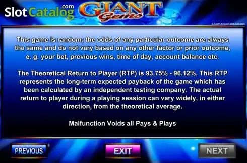 Οθόνη6. Giant Gems Κουλοχέρης