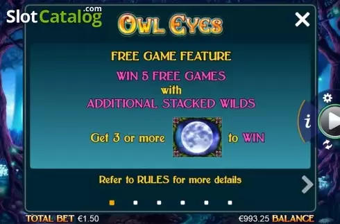 Πίνακας πληρωμών 1. Owl Eyes NEW Κουλοχέρης