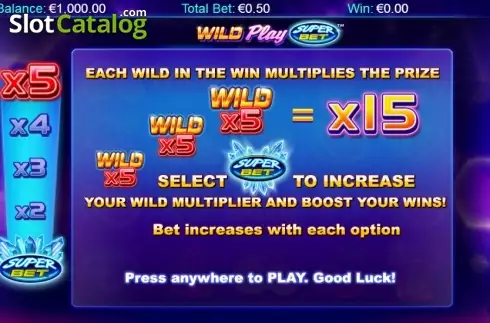 Οθόνη 1. Wild Play SuperBet Κουλοχέρης 