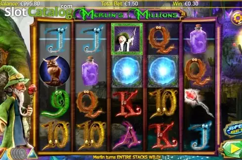 Οθόνη 4. Merlins Millions Superbet HQ Κουλοχέρης