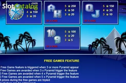 Πίνακας πληρωμών 2. Classic Platinum Pyramid Κουλοχέρης 