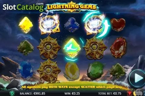 Οθόνη 5. Lightning Gems Κουλοχέρης