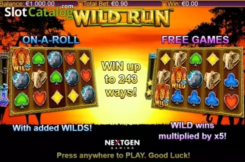 Οθόνη 1. Wild Run Κουλοχέρης 