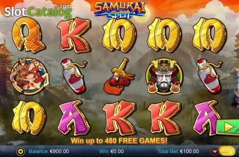 Οθόνη7. Samurai Split Κουλοχέρης