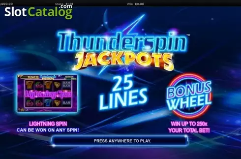 Οθόνη2. Thunderspin Jackpots Κουλοχέρης