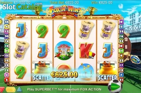 Οθόνη7. Foxin' Wins Football Fever Κουλοχέρης