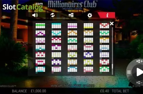 Οθόνη6. Millionaires Club Diamond Edition Κουλοχέρης