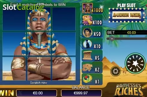 Οθόνη2. Scratch Ramesses Riches Κουλοχέρης