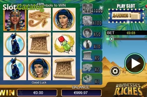 Οθόνη3. Scratch Ramesses Riches Κουλοχέρης