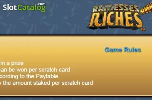 Οθόνη4. Scratch Ramesses Riches Κουλοχέρης