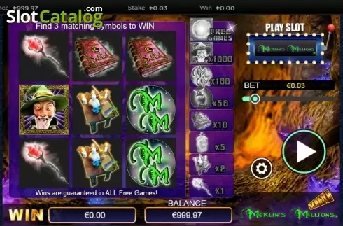 Οθόνη2. Scratch Merlins Millions Κουλοχέρης