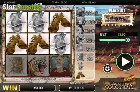 Οθόνη3. Scratch Call of the colosseum Κουλοχέρης