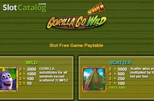 Οθόνη4. Scratch Gorilla Go Wild Κουλοχέρης 