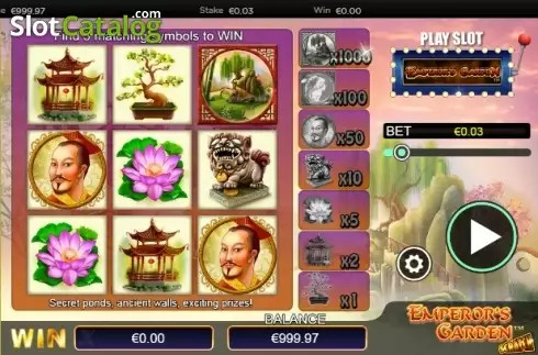 Οθόνη2. Scratch Emperors Garden Κουλοχέρης