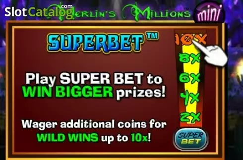 Οθόνη4. Merlins Millions Superbet Mini Κουλοχέρης