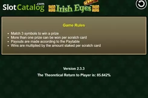 Οθόνη5. Irish Eyes (Scratch) Κουλοχέρης