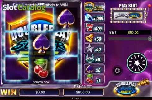 Οθόνη3. Doubleplay Superbet (Scratch) Κουλοχέρης