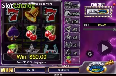 Οθόνη4. Doubleplay Superbet (Scratch) Κουλοχέρης