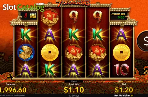 Οθόνη8. 7 Dragons Κουλοχέρης